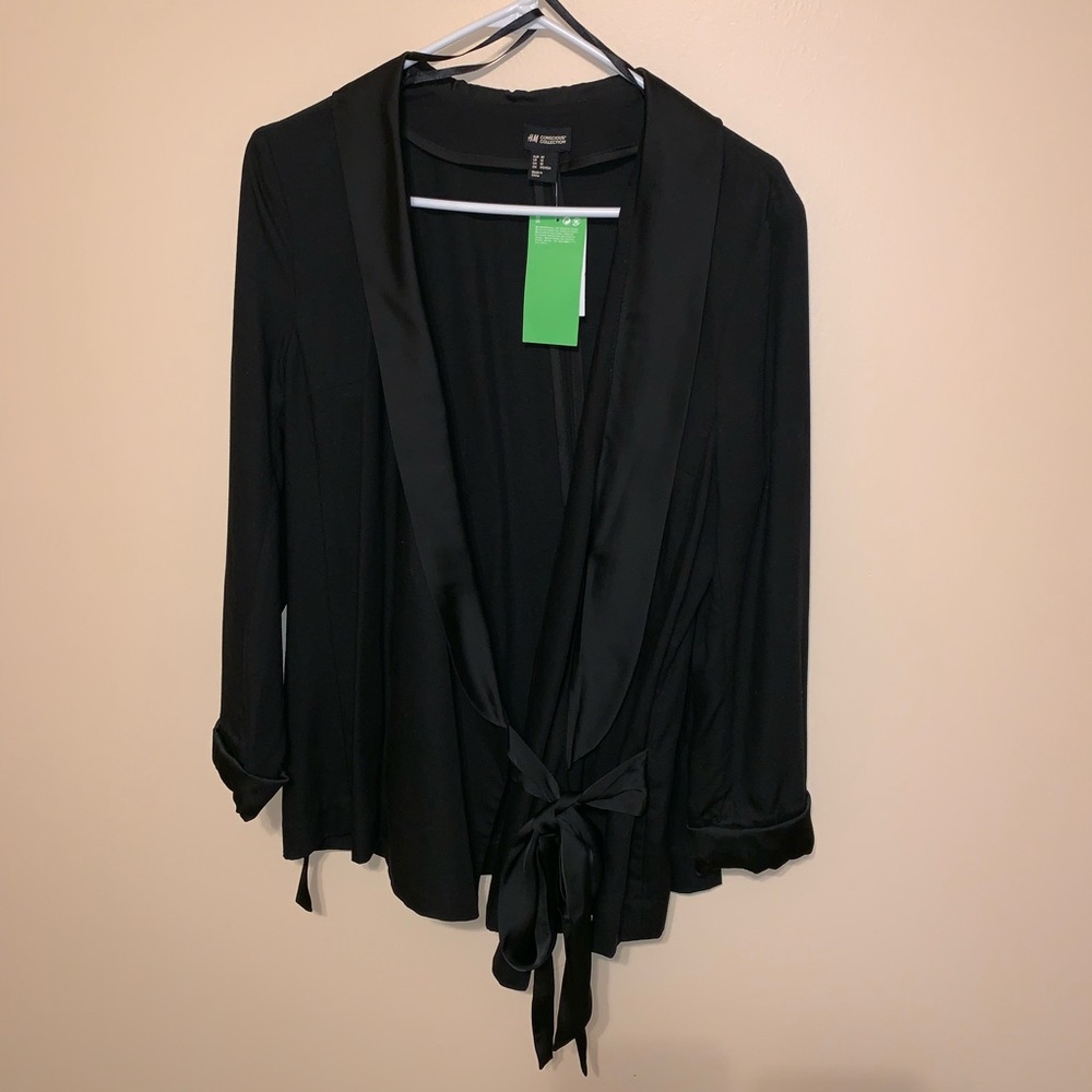 Flowy Wrap Jacket with Front bow